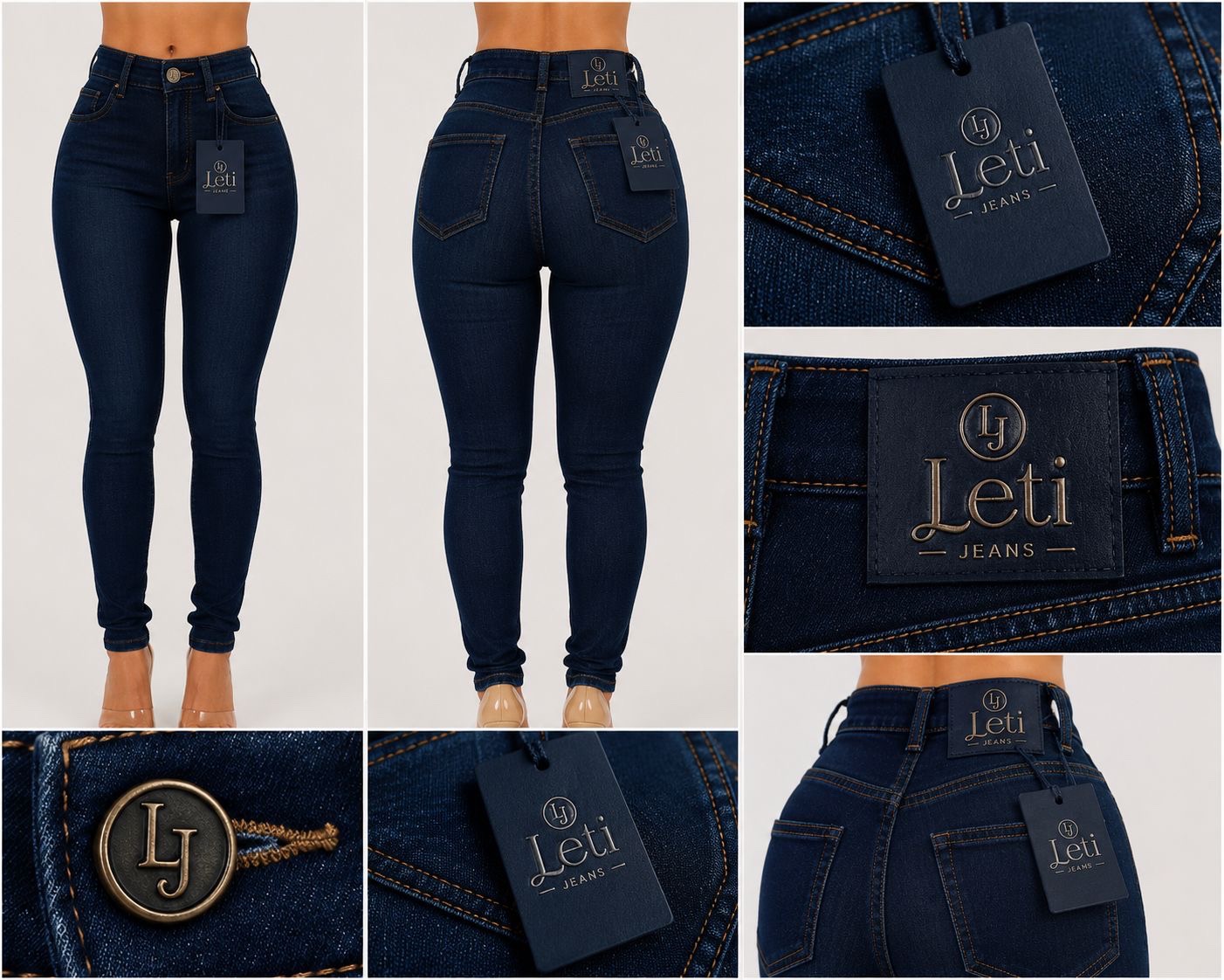 Front and back views of the Leti Jeans signature sculpt fit